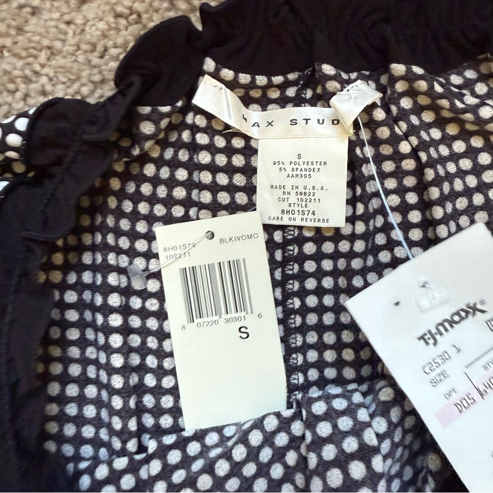 NWT Max Studio Blouse black & white small - Picture 2 of 5
